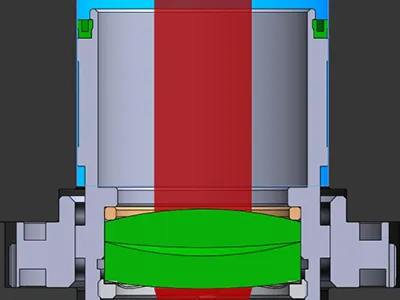 独立调焦结构光束同心