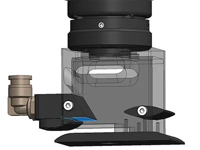 防飞溅气帘，延长护镜寿命